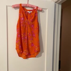 Rose + Olive Silk Top Size:S